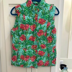 Lilly Pulitzer Floral Puffer Vest Size M